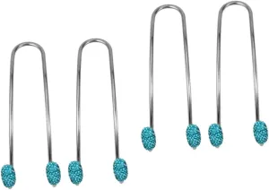 Wakauto 2 Pairs Modification Accessories Auto Headrest Hooks Diamond Purse Back Organizer Car Hook Automatic Purse Stainless Steel Handbag Armchair