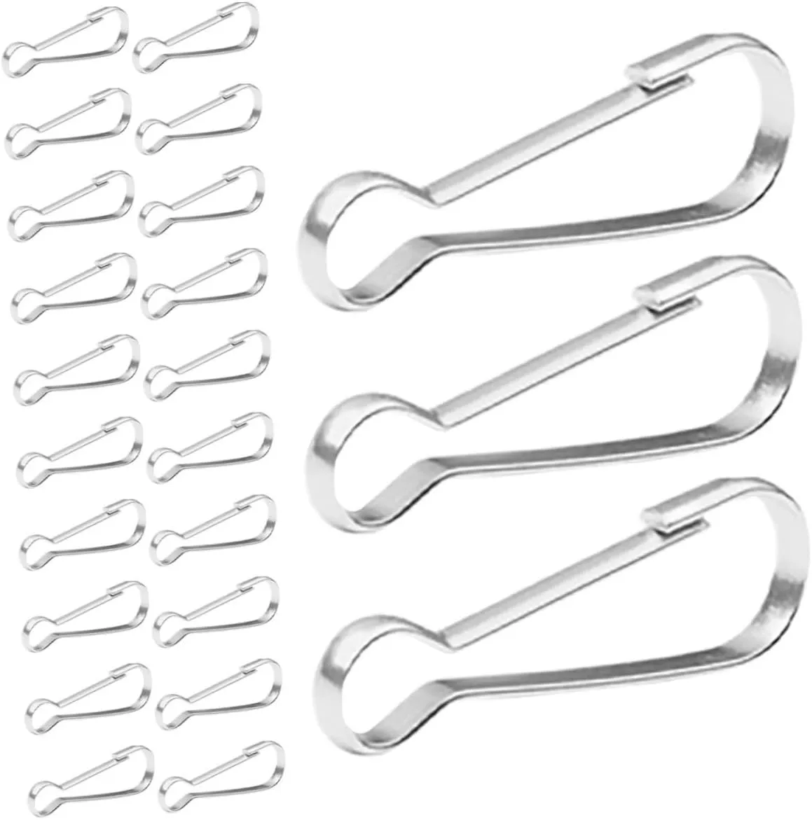 Wakauto Flagpole Snap Clips Set 30pcs Stainless Steel Hooks Easy to Use Flag Attachments for Flags Garden Fence Boat