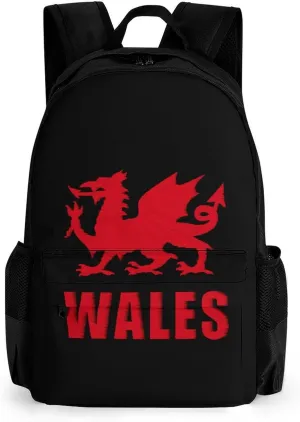 Wales Welsh Dragon Fashion Backpack Light Weight Daily Travel Hiking Laptop Shoulder Bag