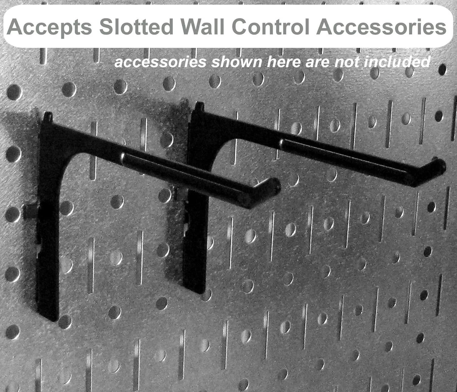 Wall Control 30-P-3232B Black Metal Pegboard Pack - (2) 32" Tall x 16" Wide Black Pegboards