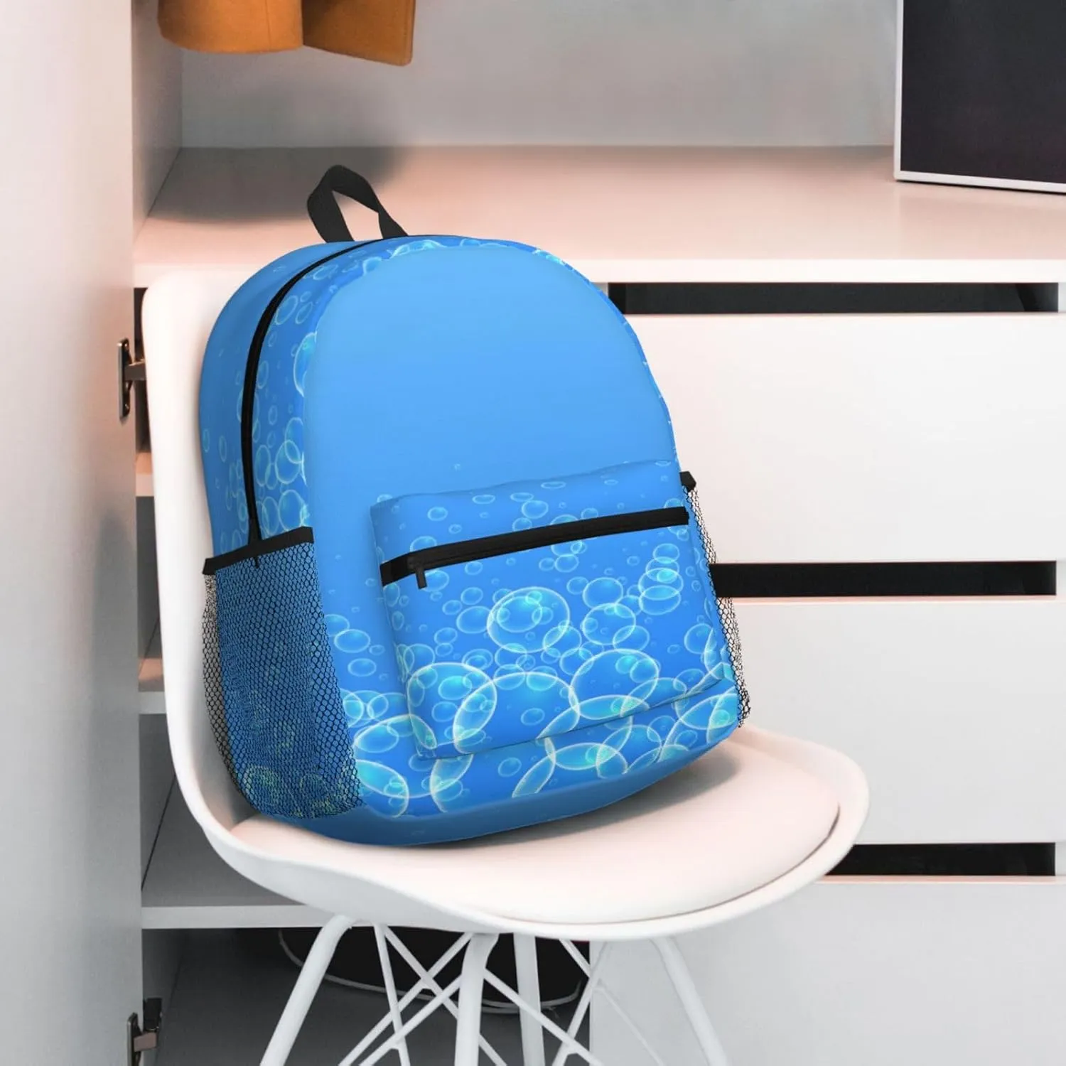 Water Bubble Backpack, Travel Laptop Backpack Computer Bag Rucksack for Men Women Business Work Fits 15.6 Inch Notebook
