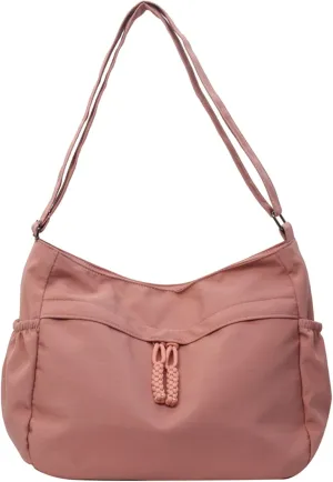 Waterproof Canvas Messenger Bag Women Multiple pockets Crossbody Shoulder Bag Spacious Student Tote with Water bottle Pocket