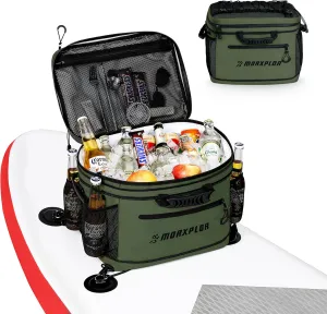 Waterproof PVC Material Paddleboard Cooler Deck Bag,40 cans Sup Deck Cooler Bag,Cooler Bag for Paddleboard,Lunch Box Cooler Insulated Bag,Camping Cooler Bag,Kayak Cooler Bag