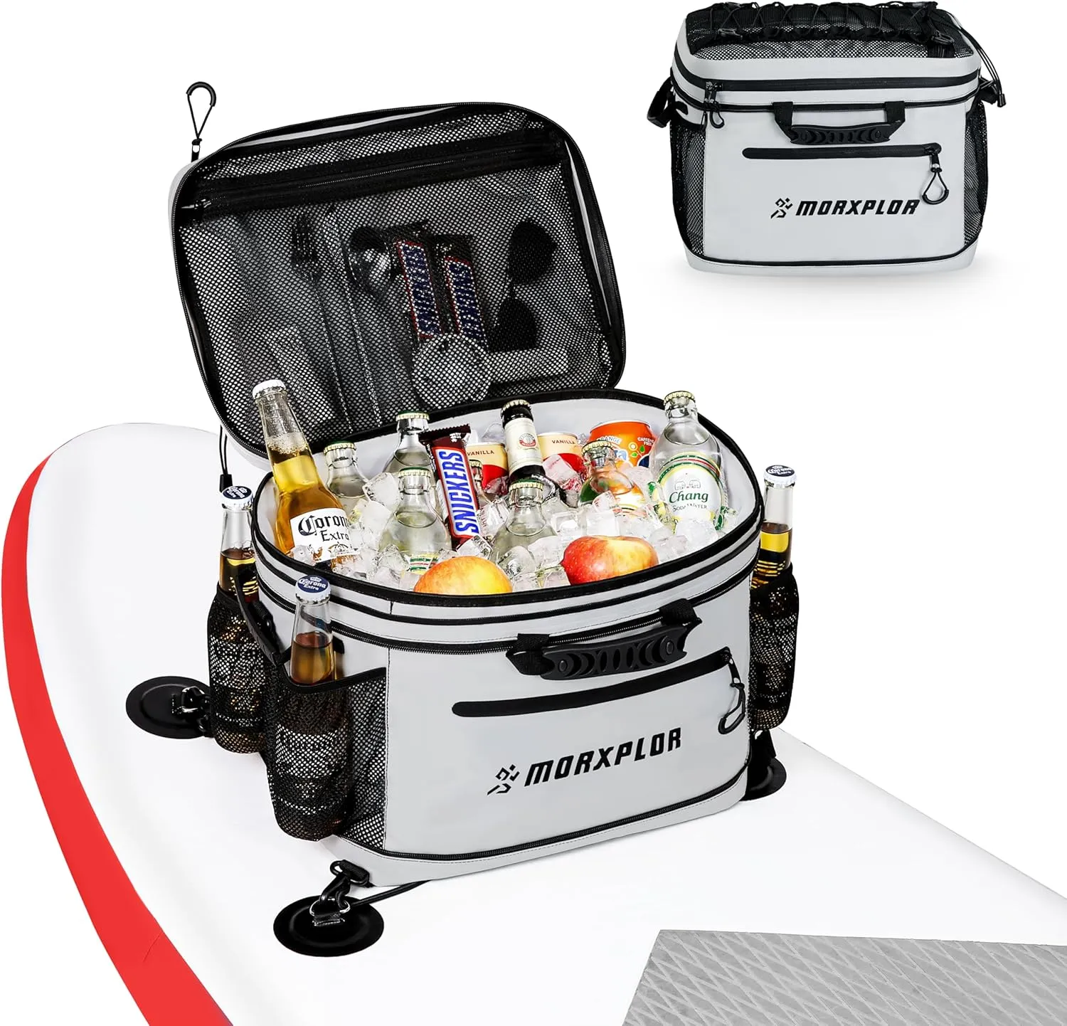 Waterproof PVC Material Paddleboard Cooler Deck Bag,40 cans Sup Deck Cooler Bag,Cooler Bag for Paddleboard,Lunch Box Cooler Insulated Bag,Camping Cooler Bag,Kayak Cooler Bag