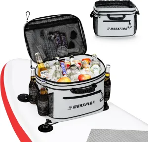 Waterproof PVC Material Paddleboard Cooler Deck Bag,40 cans Sup Deck Cooler Bag,Cooler Bag for Paddleboard,Lunch Box Cooler Insulated Bag,Camping Cooler Bag,Kayak Cooler Bag