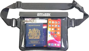 Waterproof Waist Pouch Belt Bag Dry Fanny Pack Keep Your Key FOB eReader 8.5" tablet Wallet Phone Passport Safe And Dry While You surf kayak swim snorkel or boat