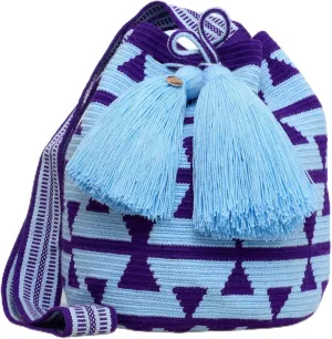WAYUU bag mochila for women, LARGE COLORFUL original bolsa tejida colombiana authentic crochet pattern Gift from Colombia