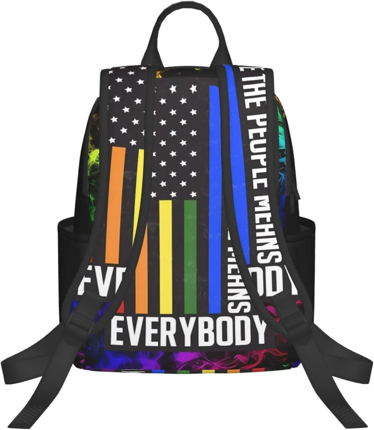We The People Means Everybody Pride LGBT Travel Laptop Backpack Casual Backpacks Double Shoulder Daypack Notebook Rucksack Work Bags Sports Bag for Hiking Camping Beach