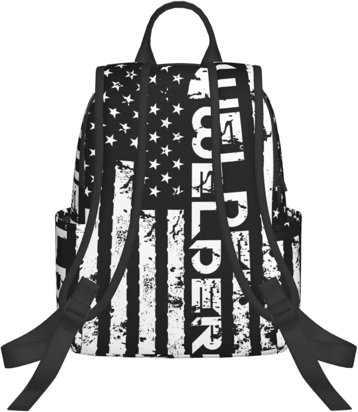 Welding Fabricator Welder Worker American Flag Casual Backpacks Laptop Backpack Outdoor Travel Rucksack Sport Carry-On Daypack Lightweight Bag with Multi-Pockets