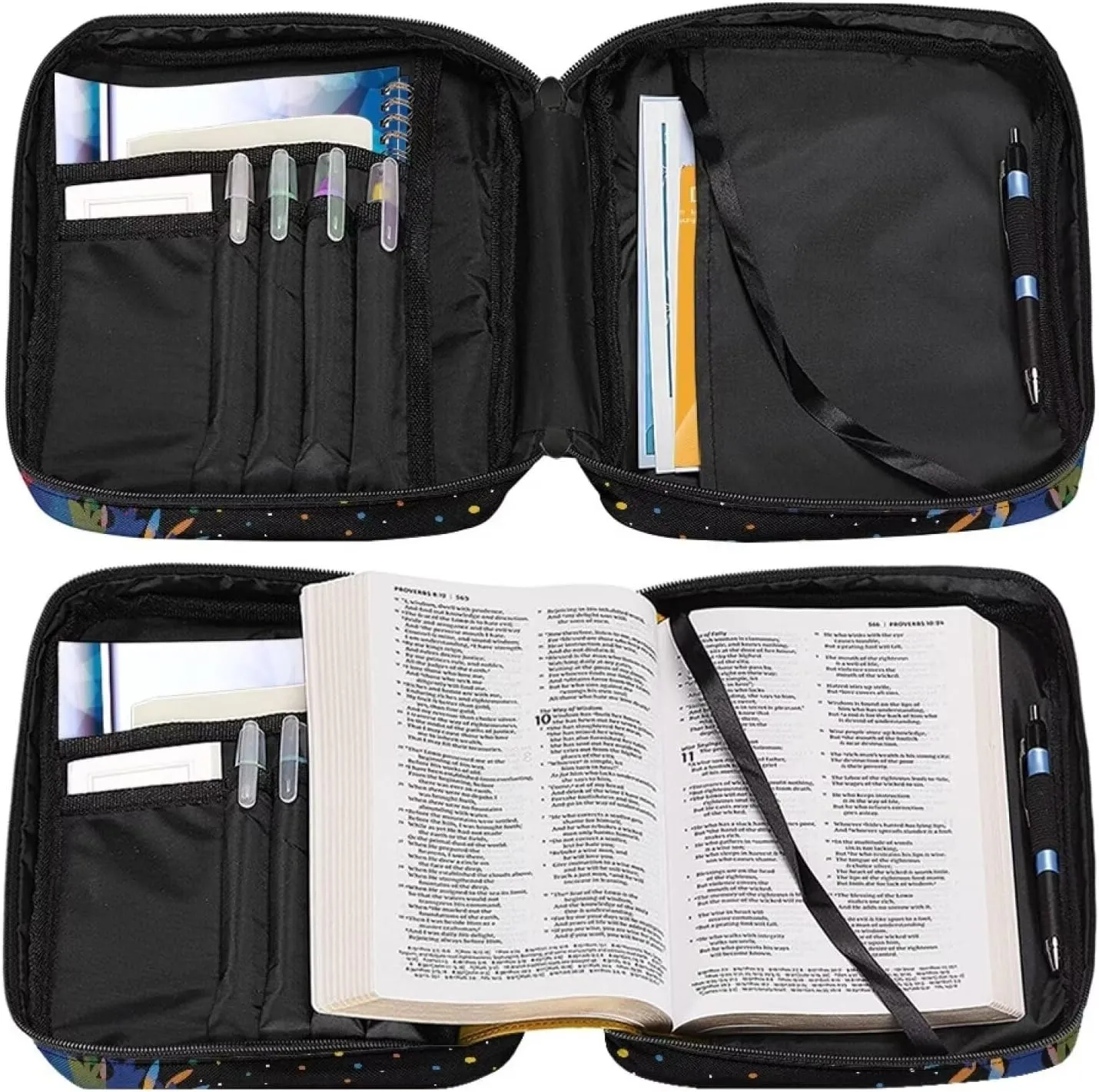 Western Bible Case Book Cover Protector Bible Covers for Women Men with Pockets Bible Accessories Women Men