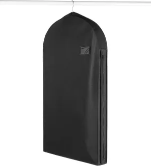Whitmor Deluxe Zippered Suit Bag, Black
