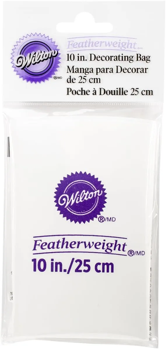 Wilton Featherweight Decorating Bag, 10-Inch (3-Pack) - Round Opening - Polyester Material