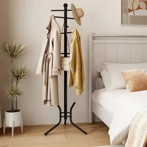 Wisdom Star Coat Racks Freestanding, 12 Hooks Coat Tree Freestanding Used in the Bedroom Living Room Office, Coat Hanger Stand Coat Rack Stand Can be Hang Clothes, Hats, Bags, Black