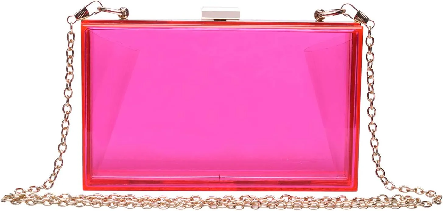 Women Acrylic Transparent Evening Bags Purses Clutch Vintage Banquet Handbag