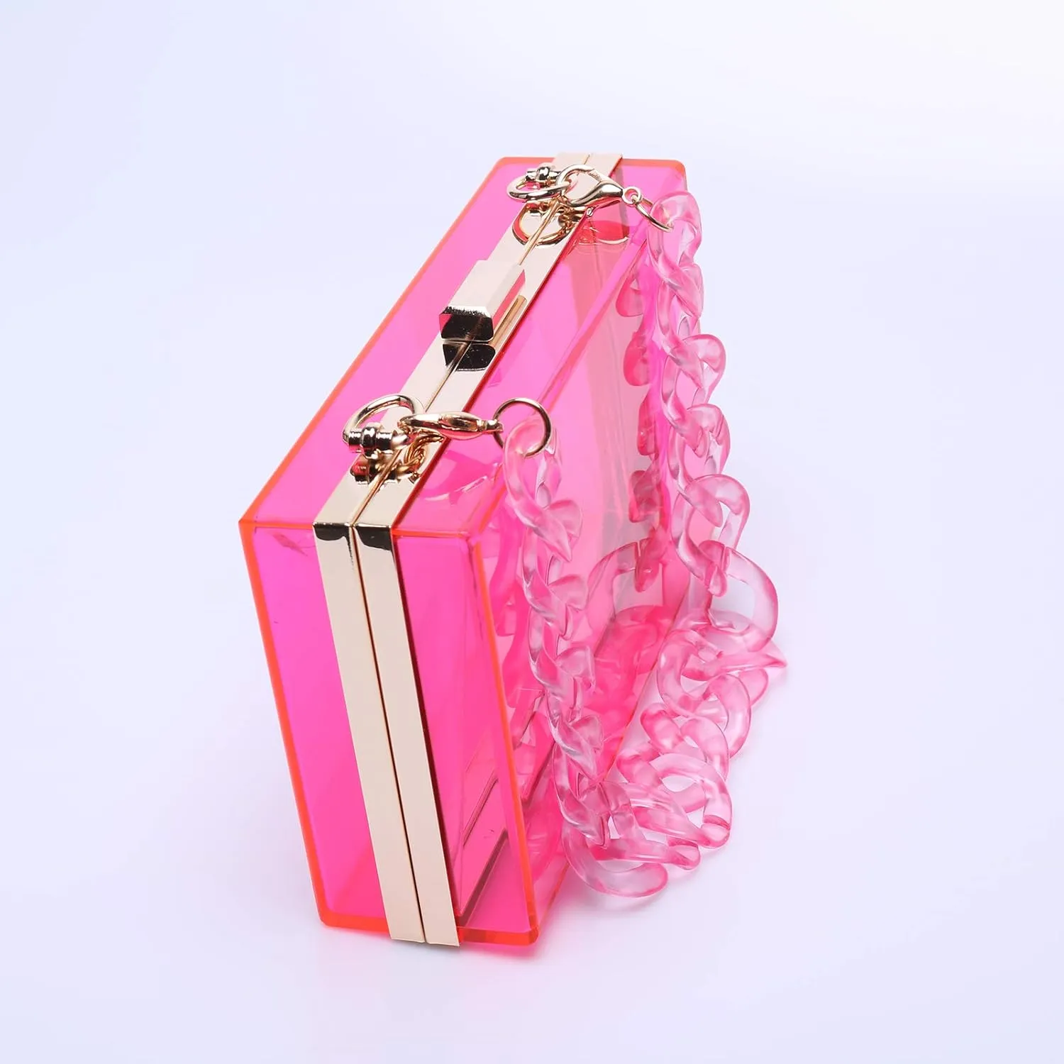 Women Acrylic Transparent Evening Bags Purses Clutch Vintage Banquet Handbag