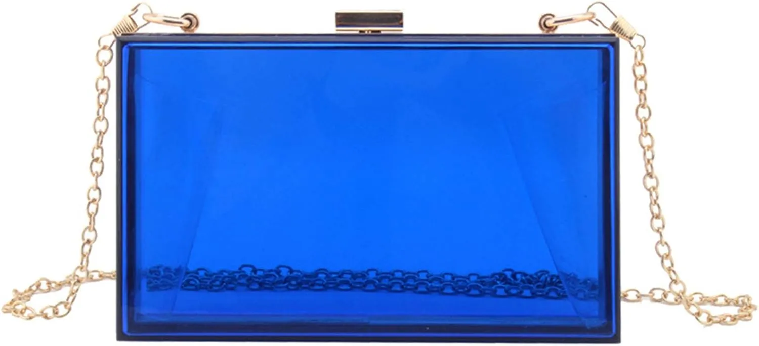 Women Acrylic Transparent Evening Bags Purses Clutch Vintage Banquet Handbag