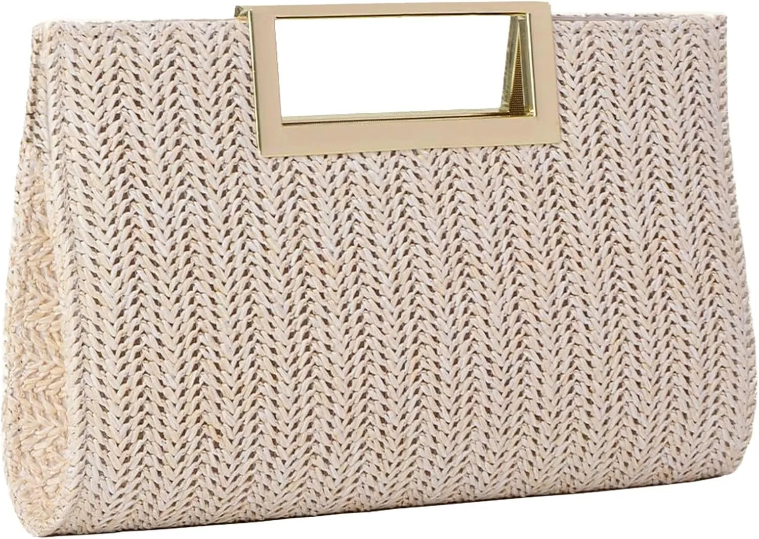 Women Clutch Top Handbags Straw Raffia Bag Purse Woven Tote CrossBag for Women Beach Summer Travel