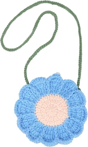 Women Girls Mini Flower Cotton Crochet Crossbody Shoulder Bag Handbag Purse