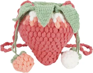Women Girls Mini Fruit Knitting yarn Crochet Crossbody Shoulder Bag Coin Purse