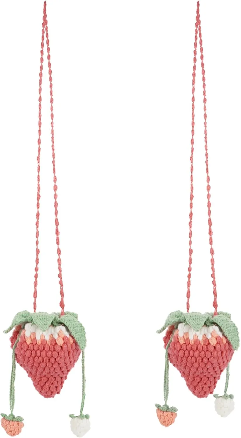 Women Girls Mini Fruit Knitting yarn Crochet Crossbody Shoulder Bag Coin Purse