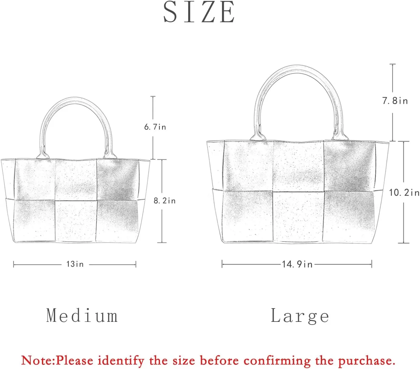 Women Leather Woven Shoulder Bag,Ladies Top Handle Satchel Tote Work Bag with Matching Clutch…