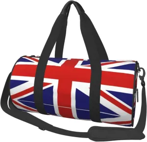 Women Men British Flag Britain English England Round Duffel Weekender Bag Travel Bag