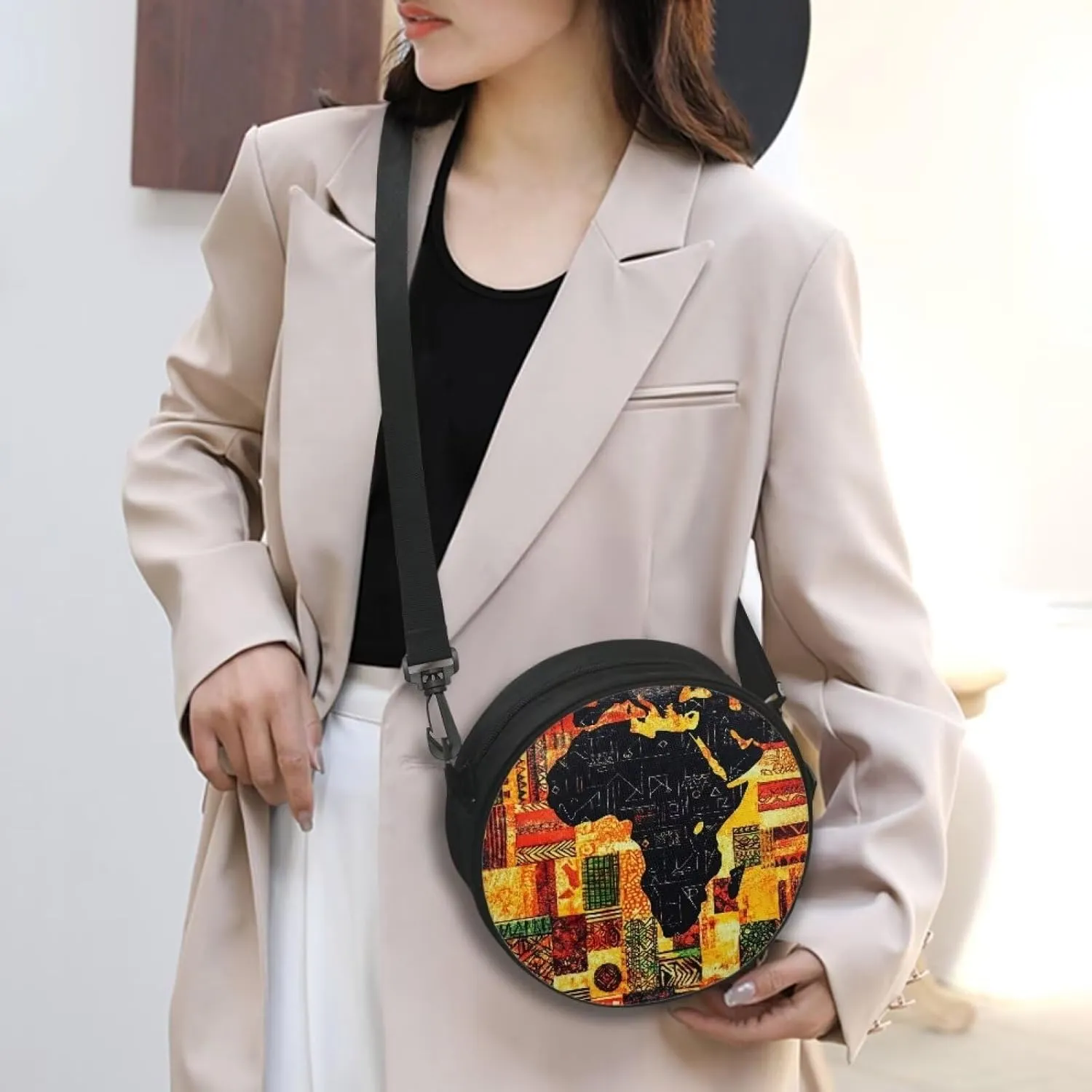 Women Novelty Round Clock Shape Zippered Clock Purses for Women Tote Handbag Shoulder Bag, Gift for Mom Girlfriend