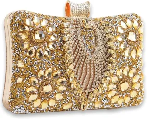 Women Rhinestone Evening Bag Multicolor Clutch Bag Bridal Wedding Purse Luxury Crystal Handbag Glitter Shoulder Bag