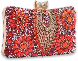 Women Rhinestone Evening Bag Multicolor Clutch Bag Bridal Wedding Purse Luxury Crystal Handbag Glitter Shoulder Bag