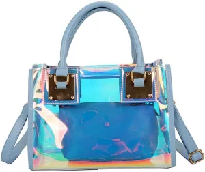 Women Transparent Shoulder Crossbody Bag, 2 in 1 Designer Fashion Handbag Purse