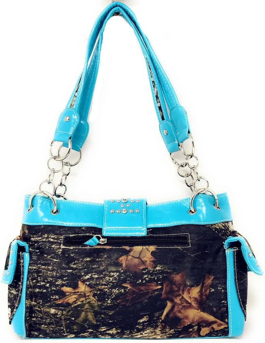 Women's Belt Buckle Purse Camou Handbag Purse in 5 colors