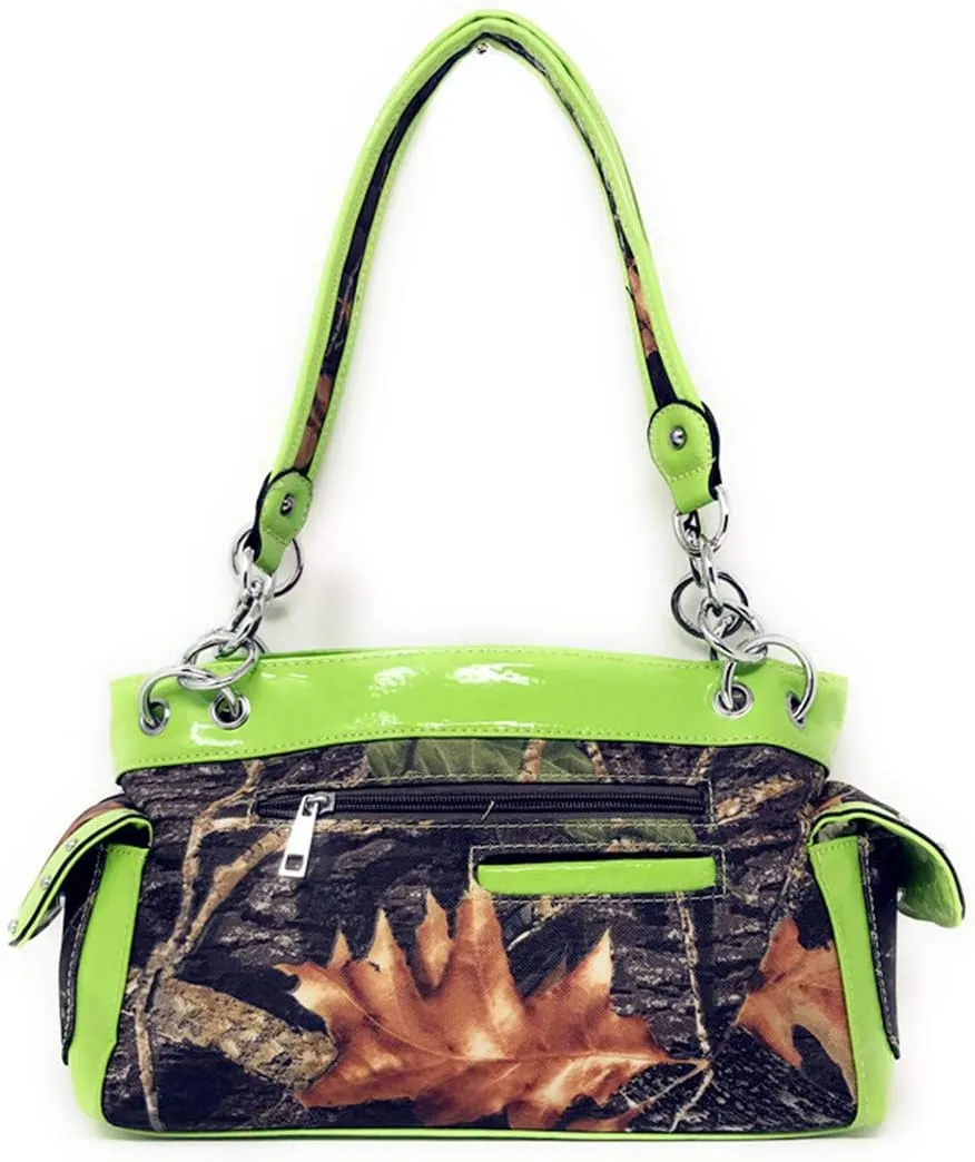 Women's Belt Buckle Purse Camou Handbag Purse in 5 colors