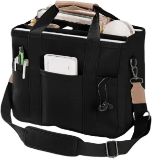 Women's canvas handbag, multiple pockets, women's large diagonal shoulder fashionable shoulder bag, with compartments