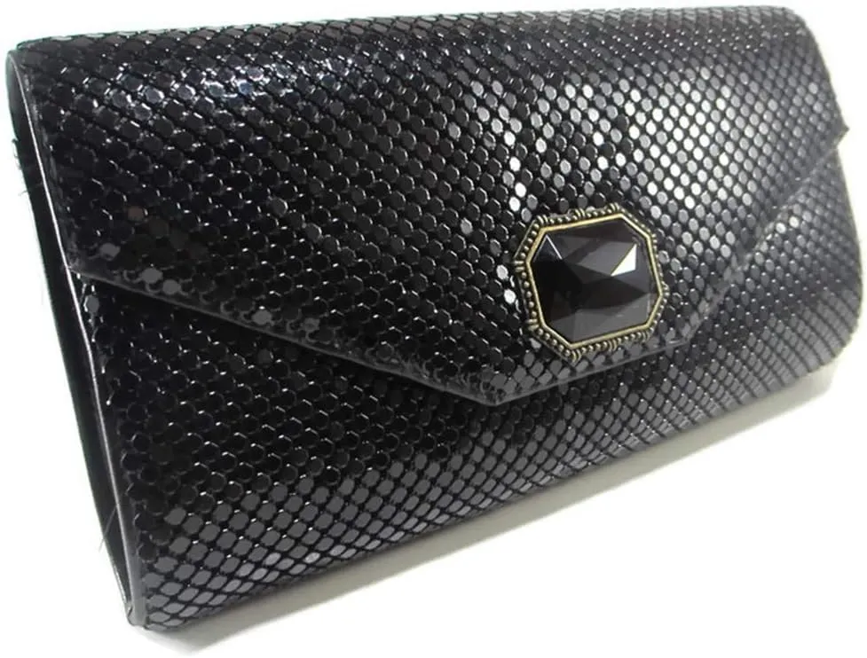 Womens clutch metal mesh evening purse bag for Cocktail Party Prom Wedding Banquet