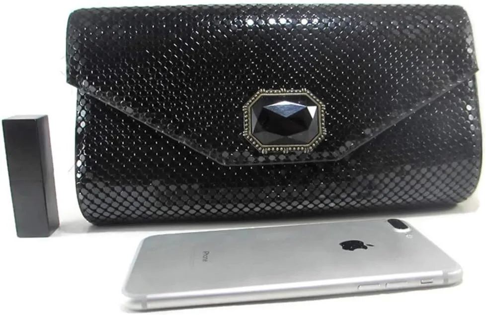 Womens clutch metal mesh evening purse bag for Cocktail Party Prom Wedding Banquet