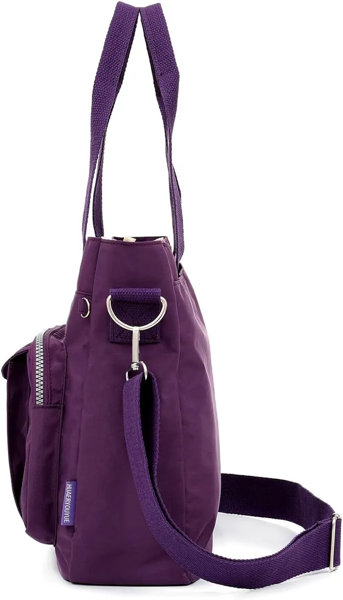 Women's Crossbody Tote Bag with Multiple Pockets, Adjustable Strap
