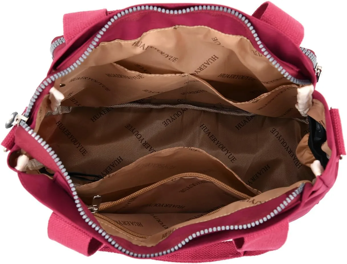 Women's Crossbody Tote Bag with Multiple Pockets, Adjustable Strap