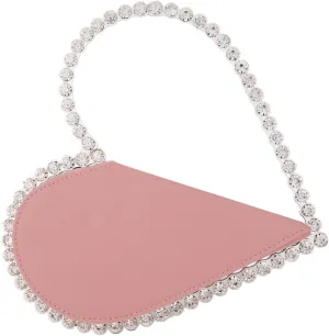 Women's Evening Clutch Bag, Heart Rhinestone Diamond Clutch Purse Wedding Party Purse Handbag for Women