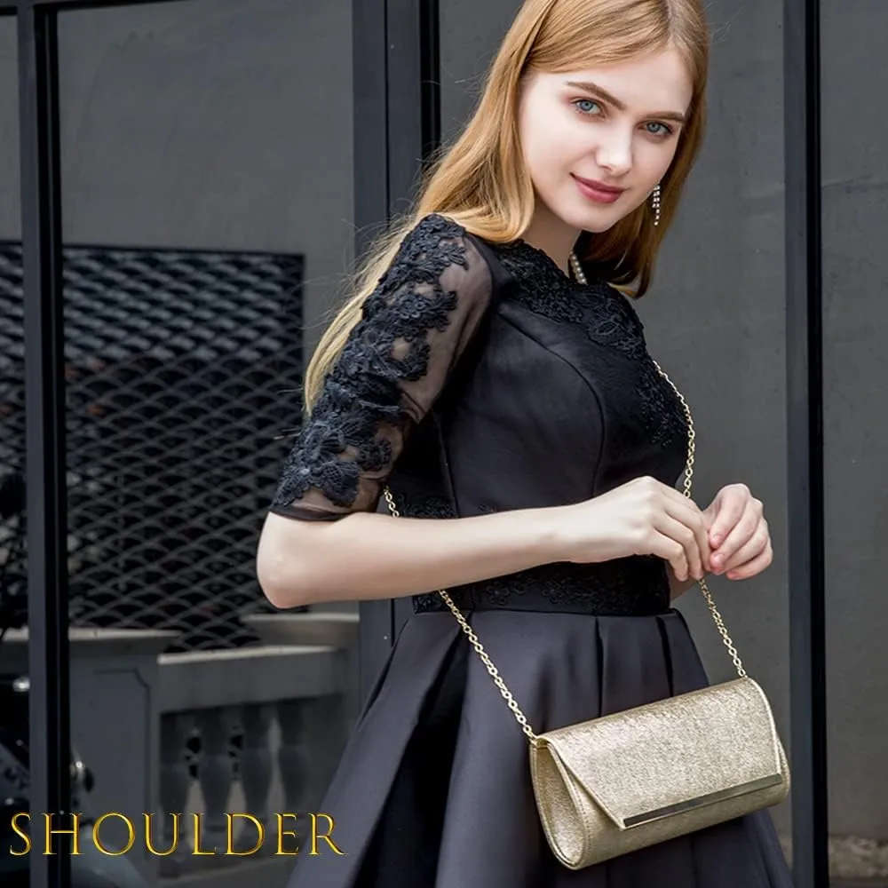 Womens Evening Clutch Bridal Prom Handbag shoulder bag Wedding Purse Party Bag …