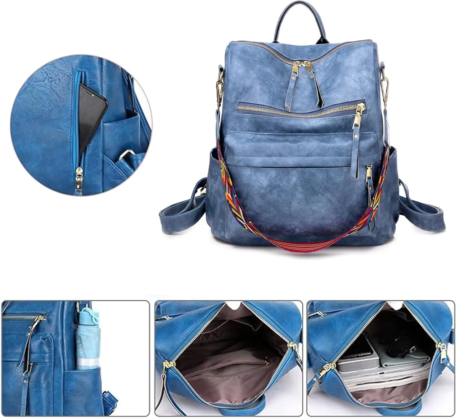 Women's Fashion Backpack Purse for Women Leather Multipurpose Design Ladies Shoulder Bag Travel bag Satchel Handbags