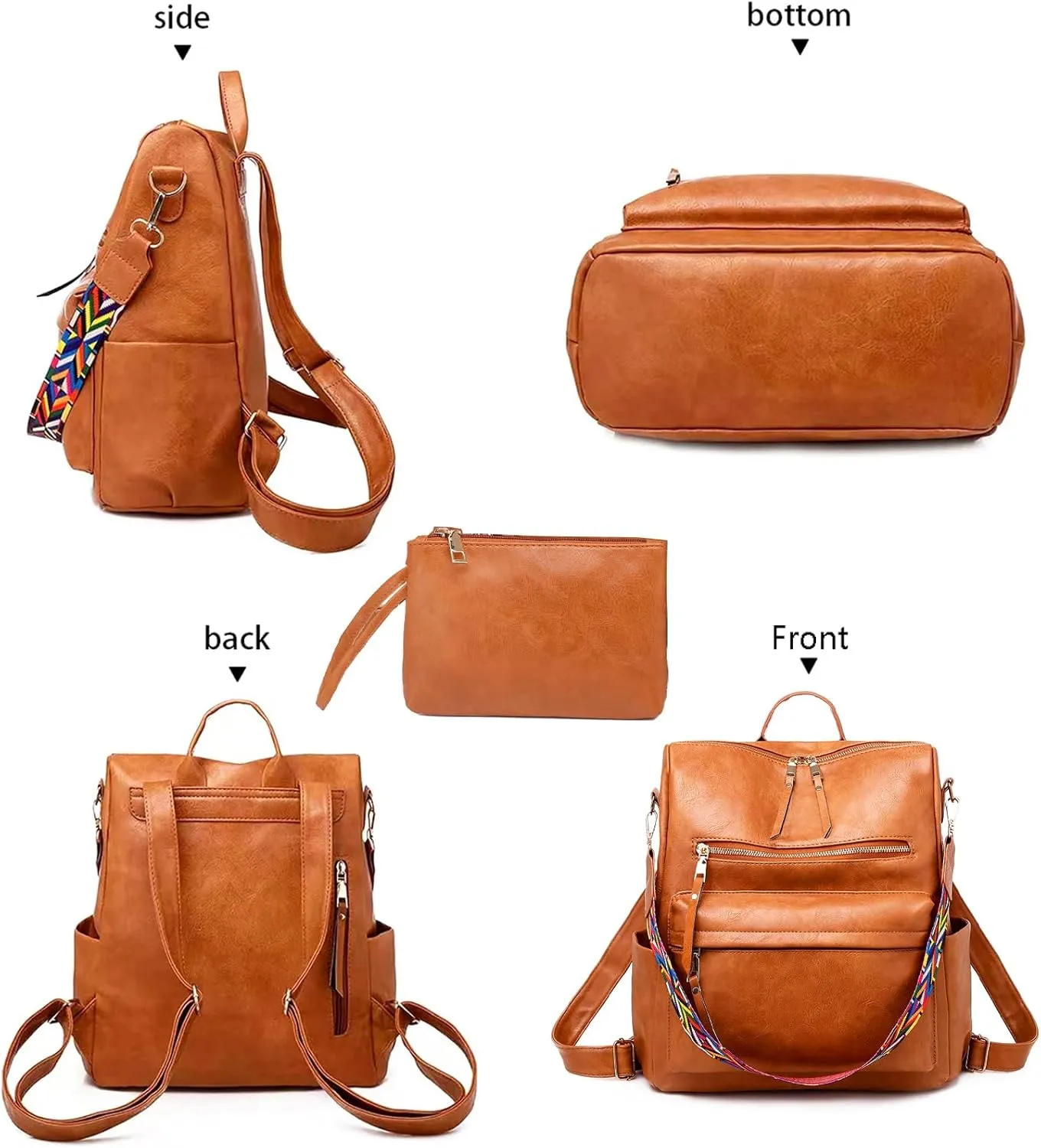 Women's Fashion Backpack Purse for Women Leather Multipurpose Design Ladies Shoulder Bag Travel bag Satchel Handbags