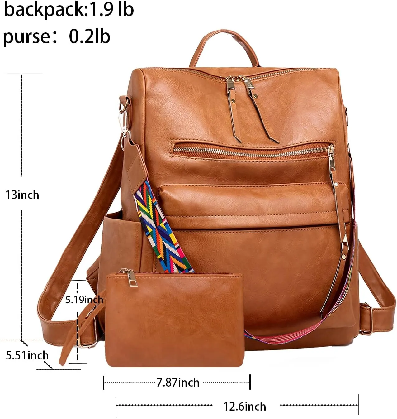 Women's Fashion Backpack Purse for Women Leather Multipurpose Design Ladies Shoulder Bag Travel bag Satchel Handbags