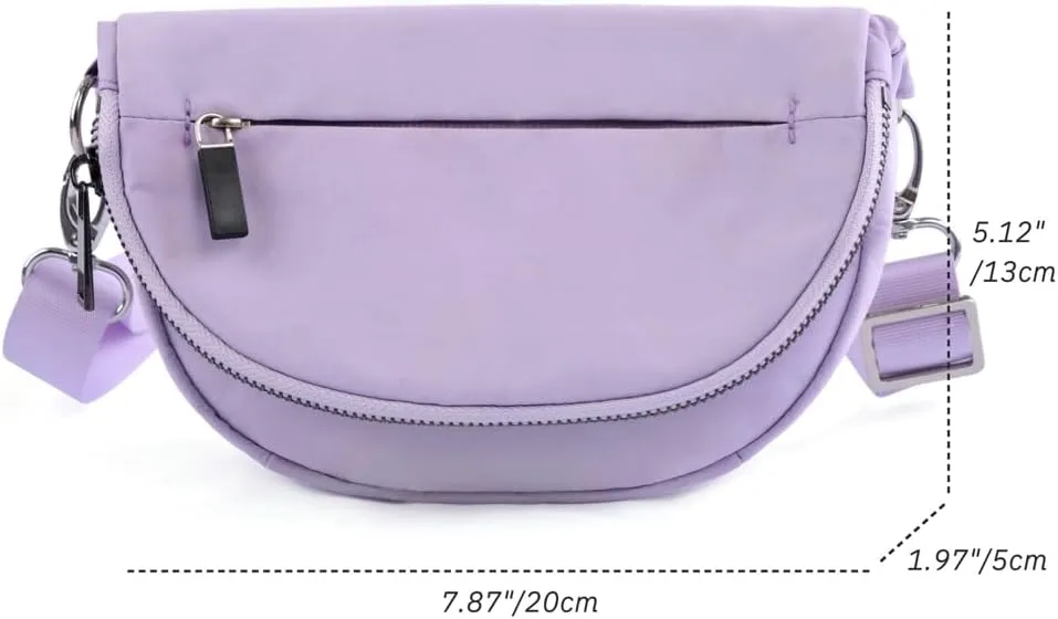 Women's Nylon Crossbody Shoulder Bag Casual Small Tote Folded Handbag Top Handle Purse