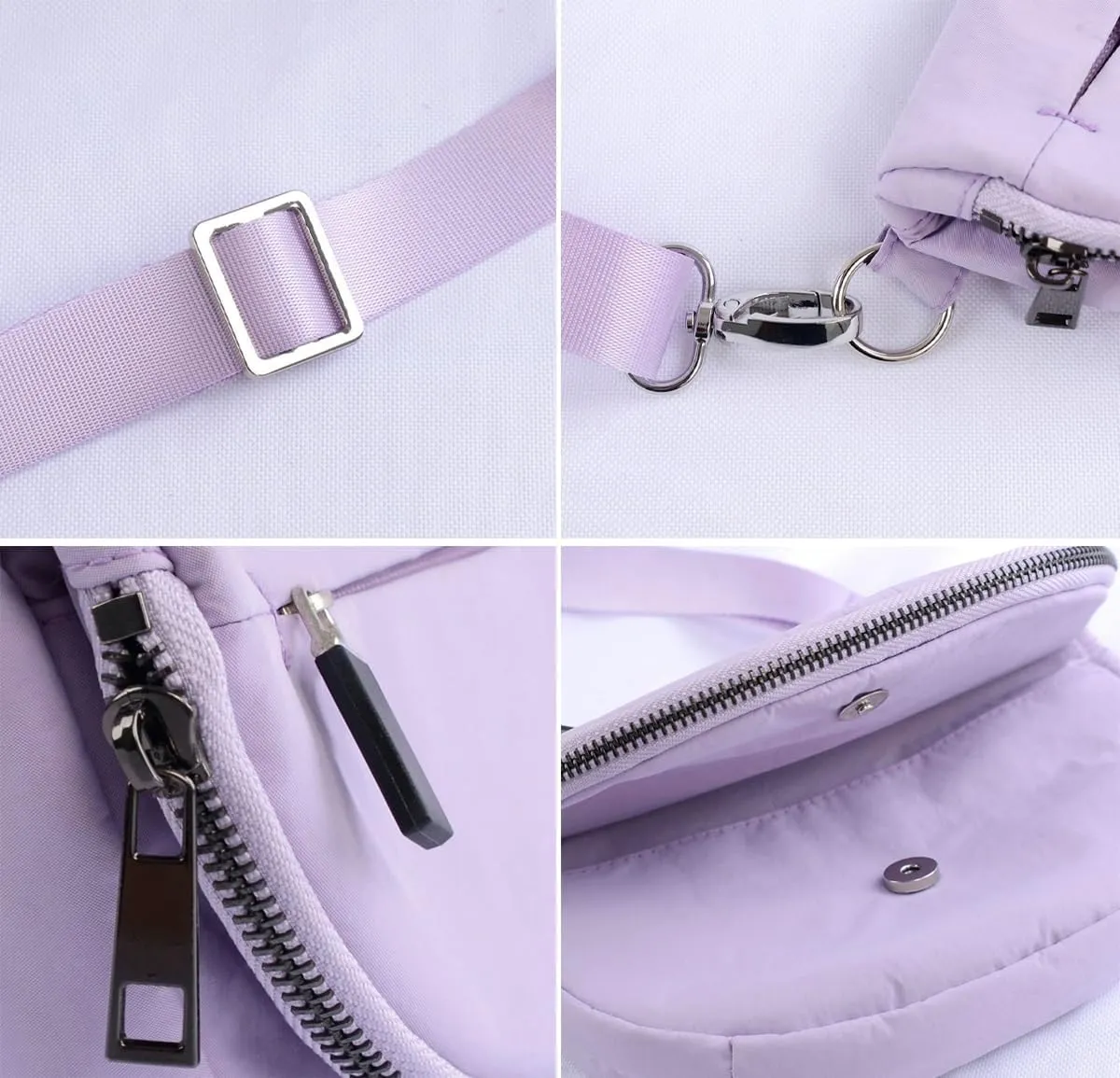 Women's Nylon Crossbody Shoulder Bag Casual Small Tote Folded Handbag Top Handle Purse