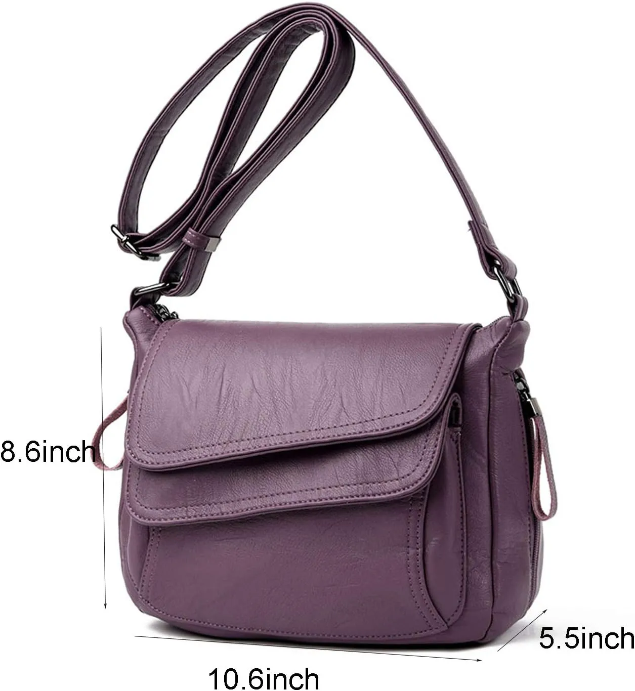 Women's PU Leather Crossbody & Shoulder Bags - Travel - Ready With Multiple Pockets