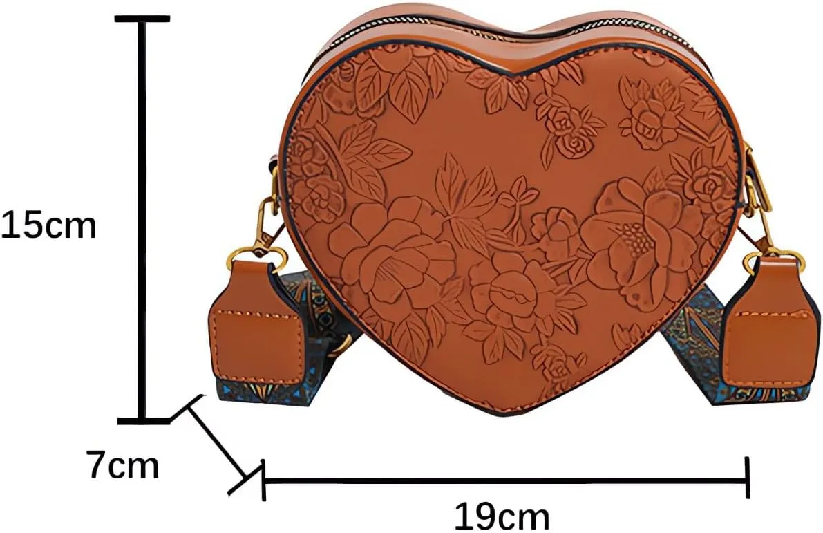 Women's Retro Flower Printing Handbags and Crossbody Bags,Female Purses Quilted Versatile Round Bags Satchel Bags