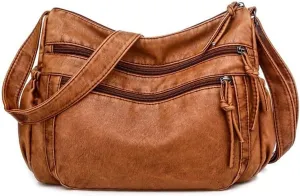 Women's Small Faux Leather Crossbody Bag Casual Shoulder Bag Solid Color Foldable Messenger bag Coin Purse