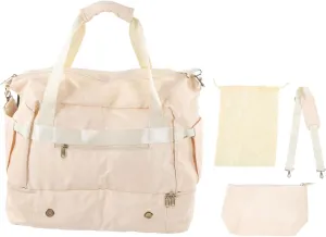 Women's Sports Gym Bag with USB Charging Port, Large Capacity Yoga Bag, Weekender Travel Bag, Ivory White for Fitness (White)