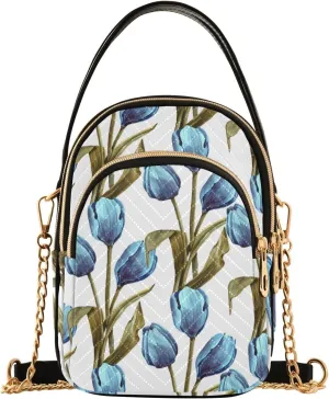 Women's Wave Cross Body Chest Bag, 52 inch Gold Chain Shoulder Handbag Purse