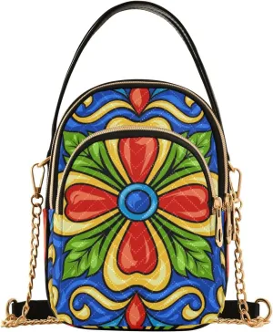 Women's Wave Cross Body Chest Bag, 52 inch Gold Chain Shoulder Handbag Purse